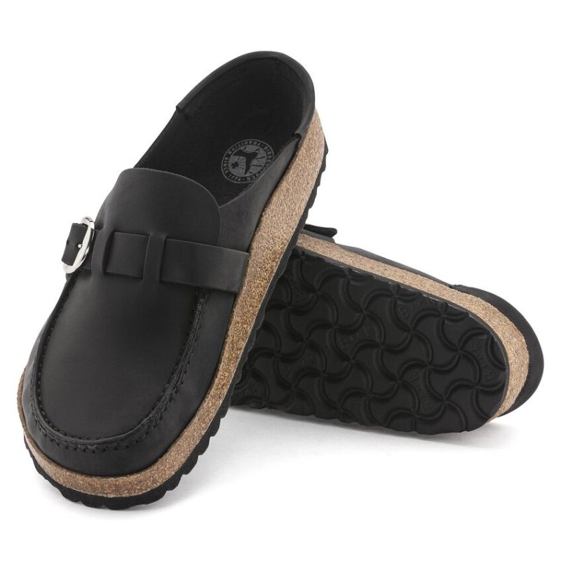 Birkenstock Women's Buckley Mule Clog - Black Oiled Leather