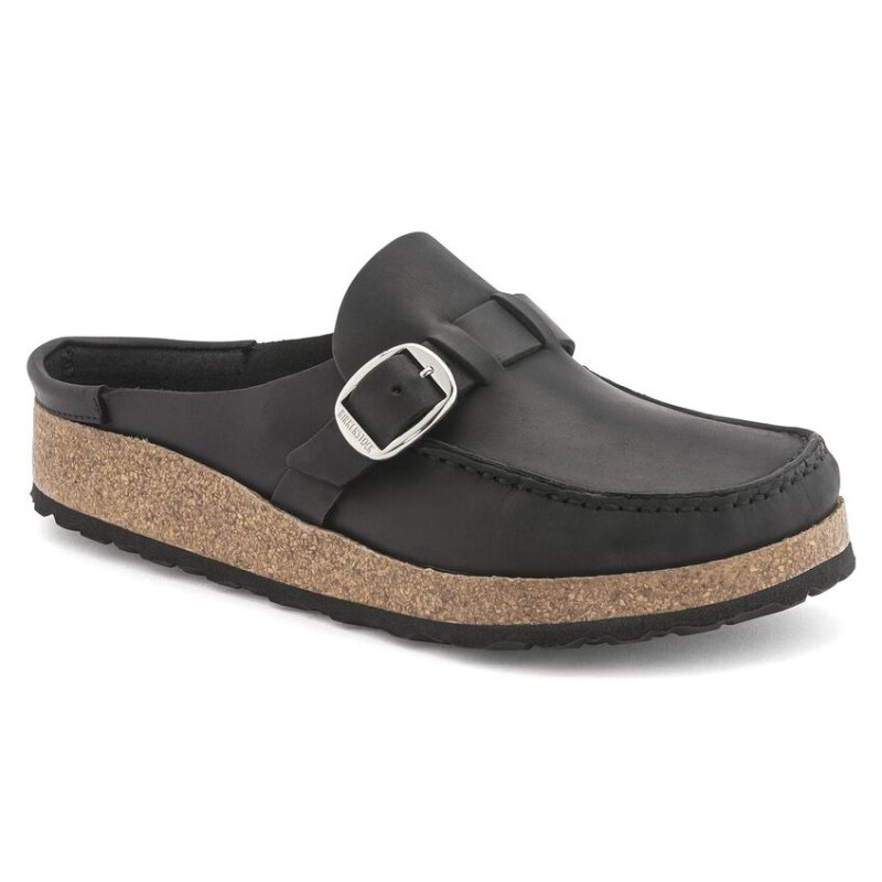 Birkenstock Women's Buckley Mule Clog - Black Oiled Leather