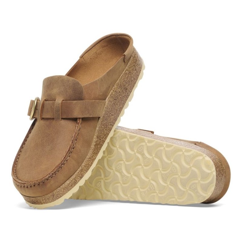 Birkenstock Women's Buckley Mule Clog - Cognac Oiled Leather