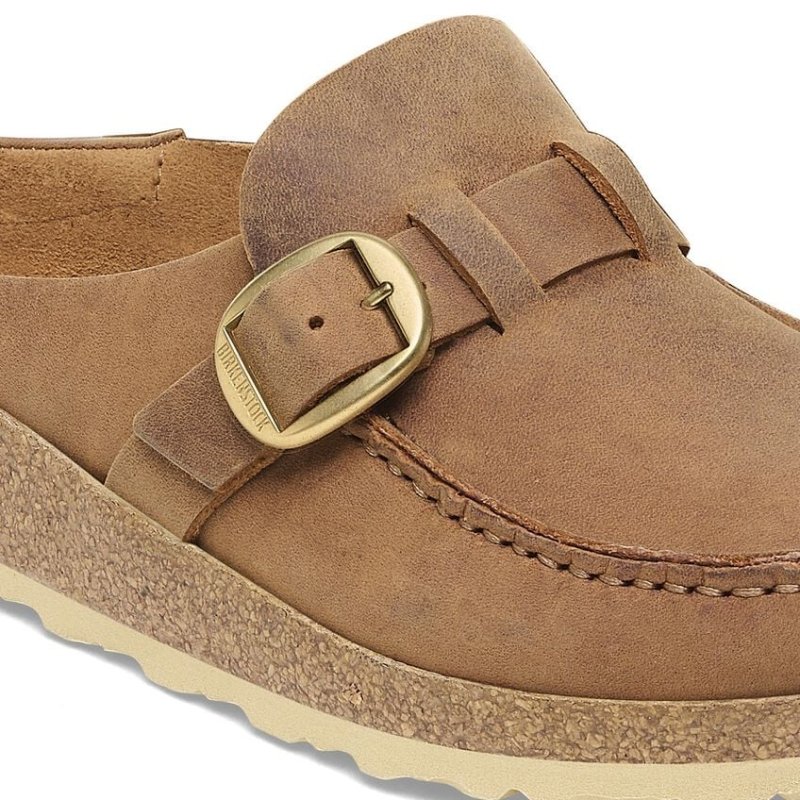 Birkenstock Women's Buckley Mule Clog - Cognac Oiled Leather