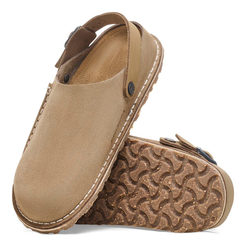 Birkenstock Women's Lutry Backstrap Clog - Gray Taupe Suede