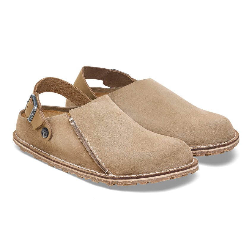 Birkenstock Women's Lutry Backstrap Clog - Gray Taupe Suede
