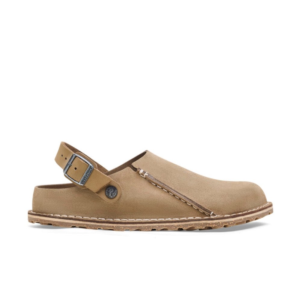 Birkenstock Women's Lutry Backstrap Clog - Gray Taupe Suede
