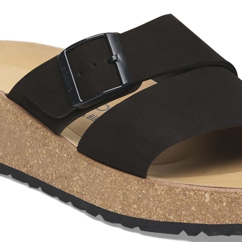 Birkenstock Women's Papillio Almina Sandals - Black Nubuck