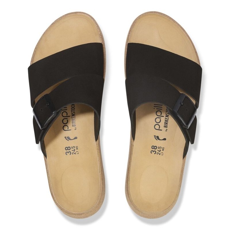Birkenstock Women's Papillio Almina Sandals - Black Nubuck