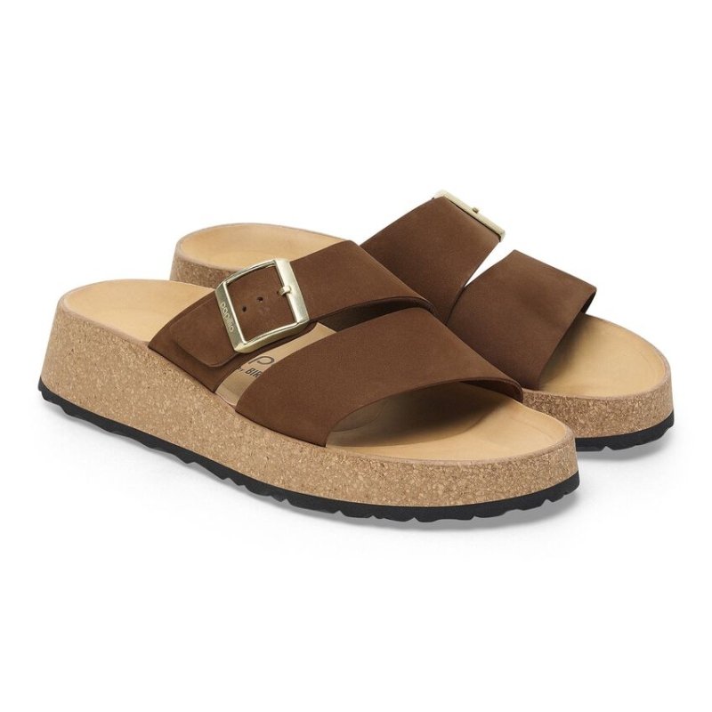 Birkenstock Women's Papillio Almina Sandals - Dark Tea Nubuck