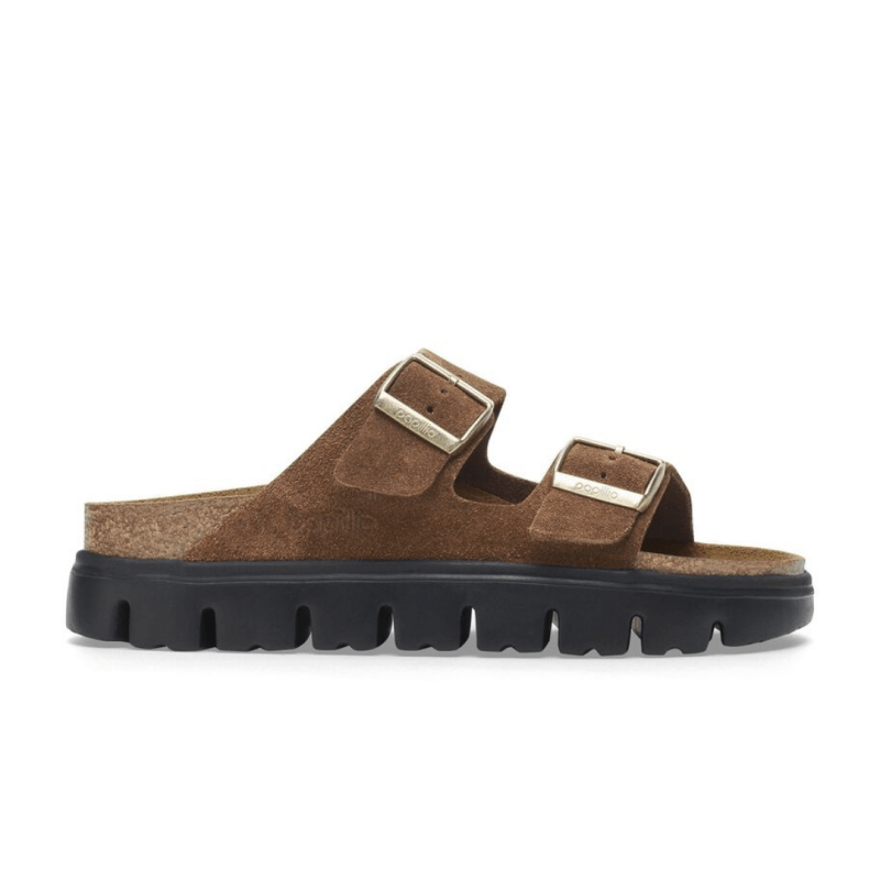 Birkenstock Women's Papillio Arizona Chunky Sandals - Dark Tea Suede