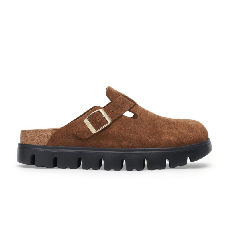 Birkenstock Women's Papillio Boston Chunky Clog - Dark Tea Suede