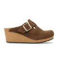Birkenstock Women's Papillio Fanny Wedge Clog - Dark Tea Suede
