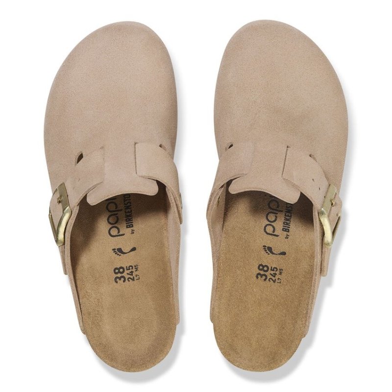 Birkenstock Women's Papillio Fanny Wedge Clog - Warm Sand Suede