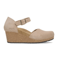 Birkenstock Women's Papillio Mary Closed Toe Wedge - Warm Sand Suede