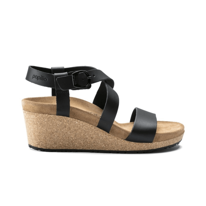Birkenstock Women's Sibyl Wedge Sandals - Black Leather