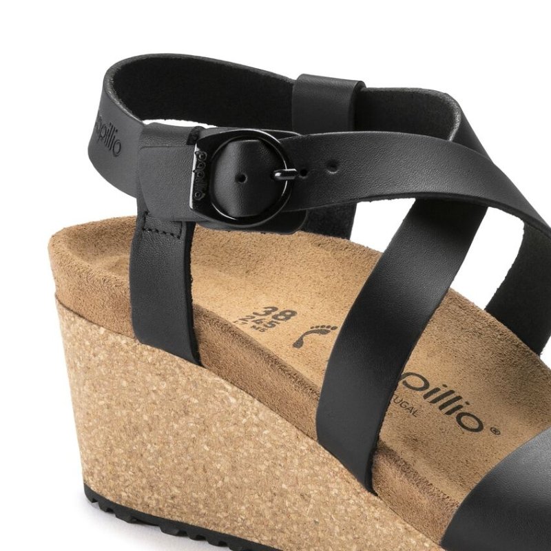 Birkenstock Women's Sibyl Wedge Sandals - Black Leather