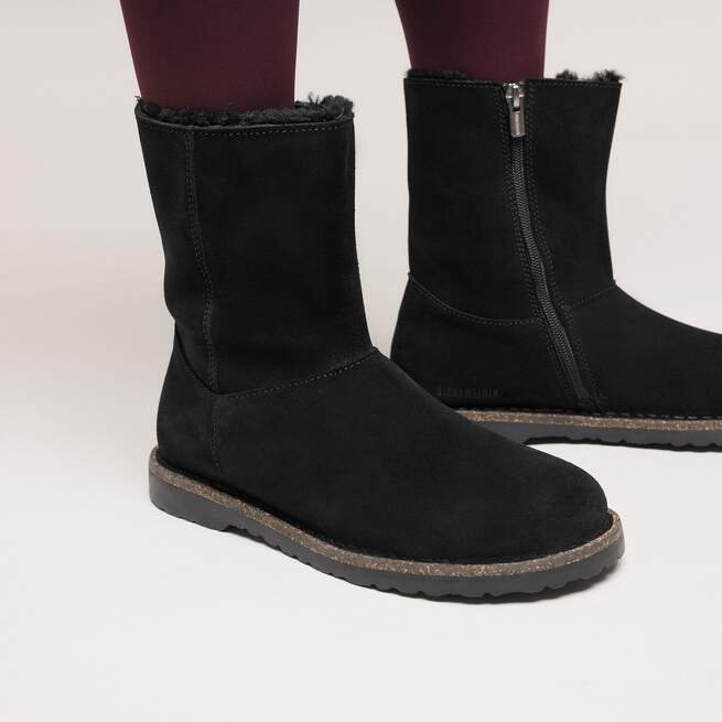 Birkenstock Women's Uppsala Zip Shearling Boot - Black