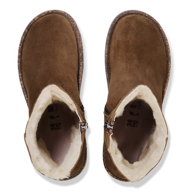 Birkenstock Women's Uppsala Zip Shearling Boot - Dark Tea