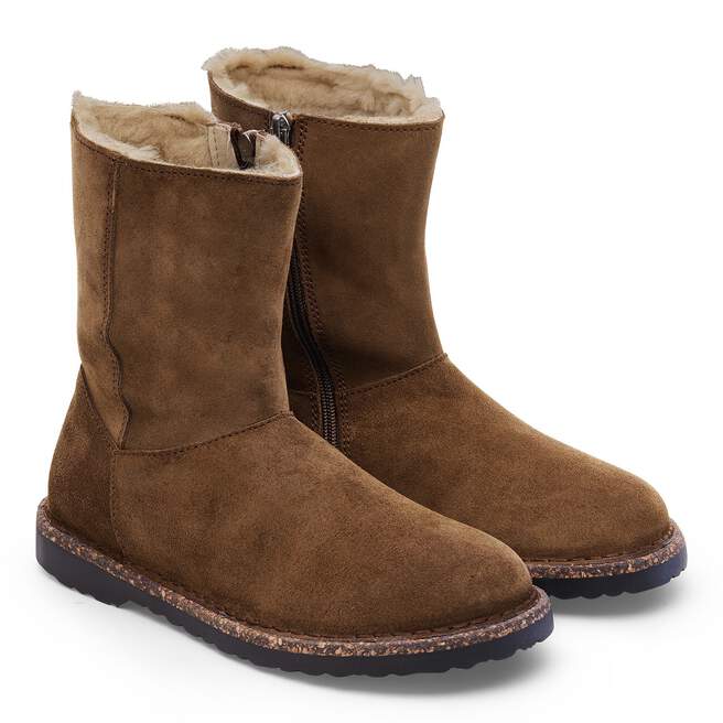 Birkenstock Women's Uppsala Zip Shearling Boot - Dark Tea