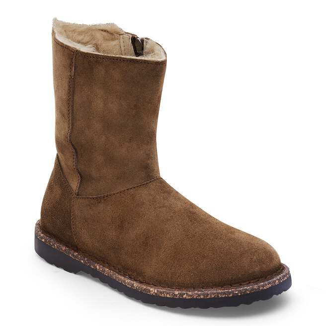Birkenstock Women's Uppsala Zip Shearling Boot - Dark Tea