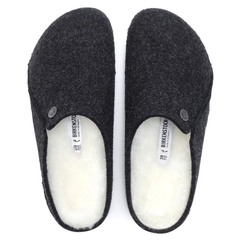 Birkenstock Zermatt Shearling Slippers - Anthracite