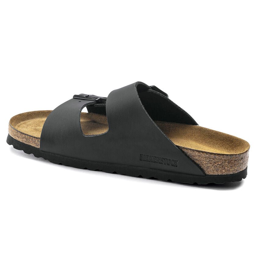 Birkenstock Arizona Soft Footbed Two Strap Sandals - Black Birko-Flor