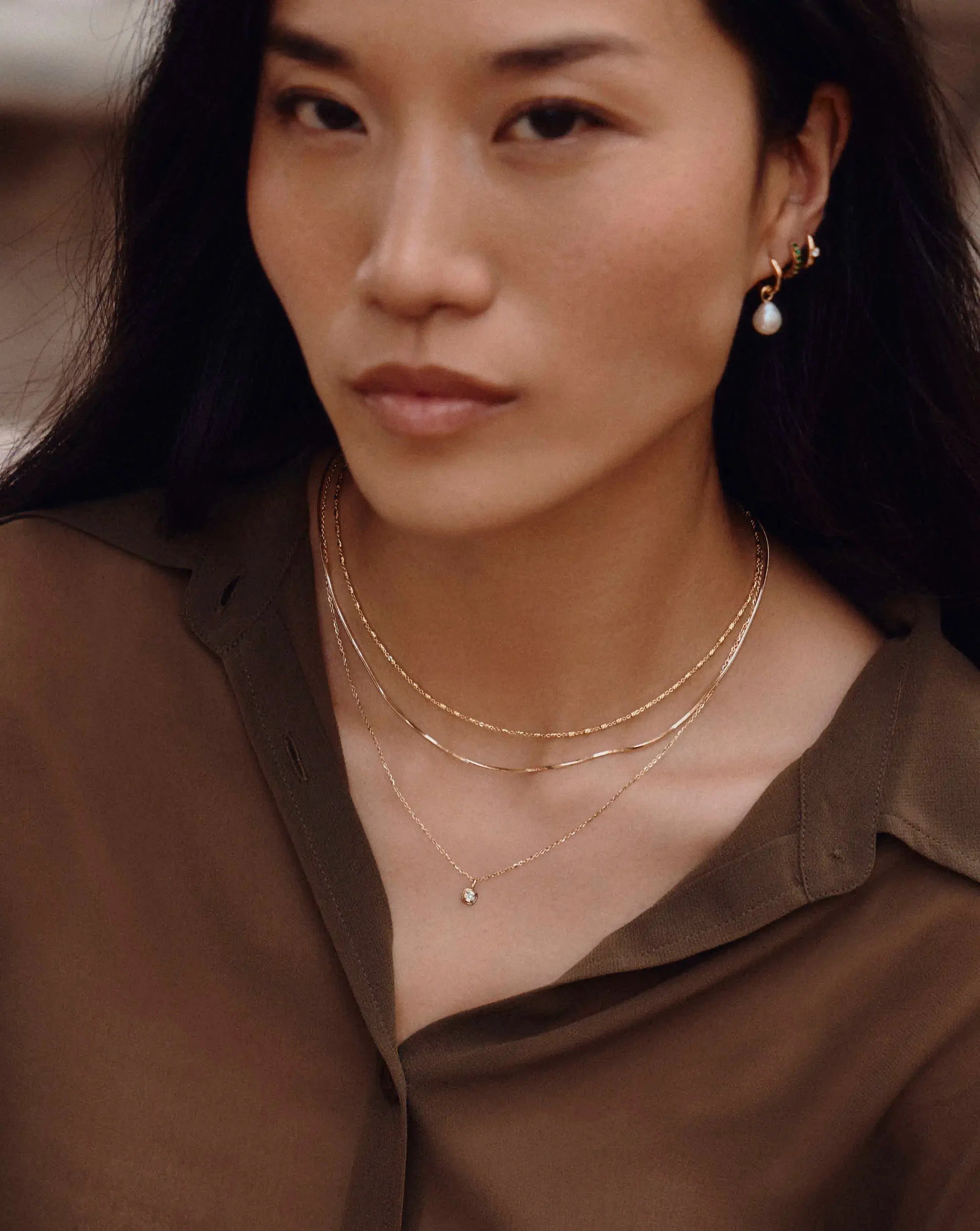 Fine April Birthstone Pendant Necklace | 14ct Solid Gold/White Sapphire