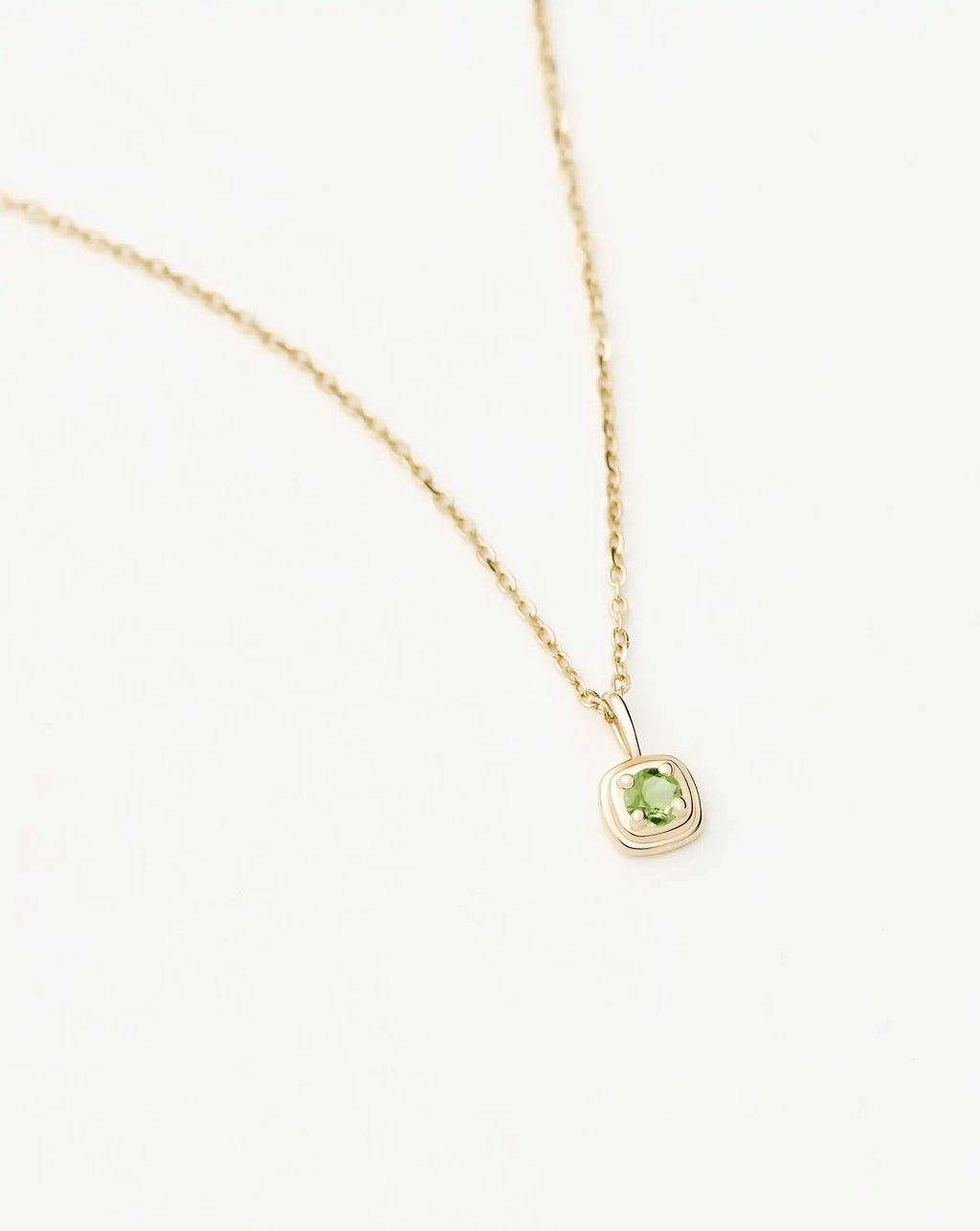 Fine August Birthstone Pendant Necklace | 14ct Solid Gold/Peridot
