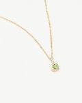 Fine August Birthstone Pendant Necklace | 14ct Solid Gold/Peridot