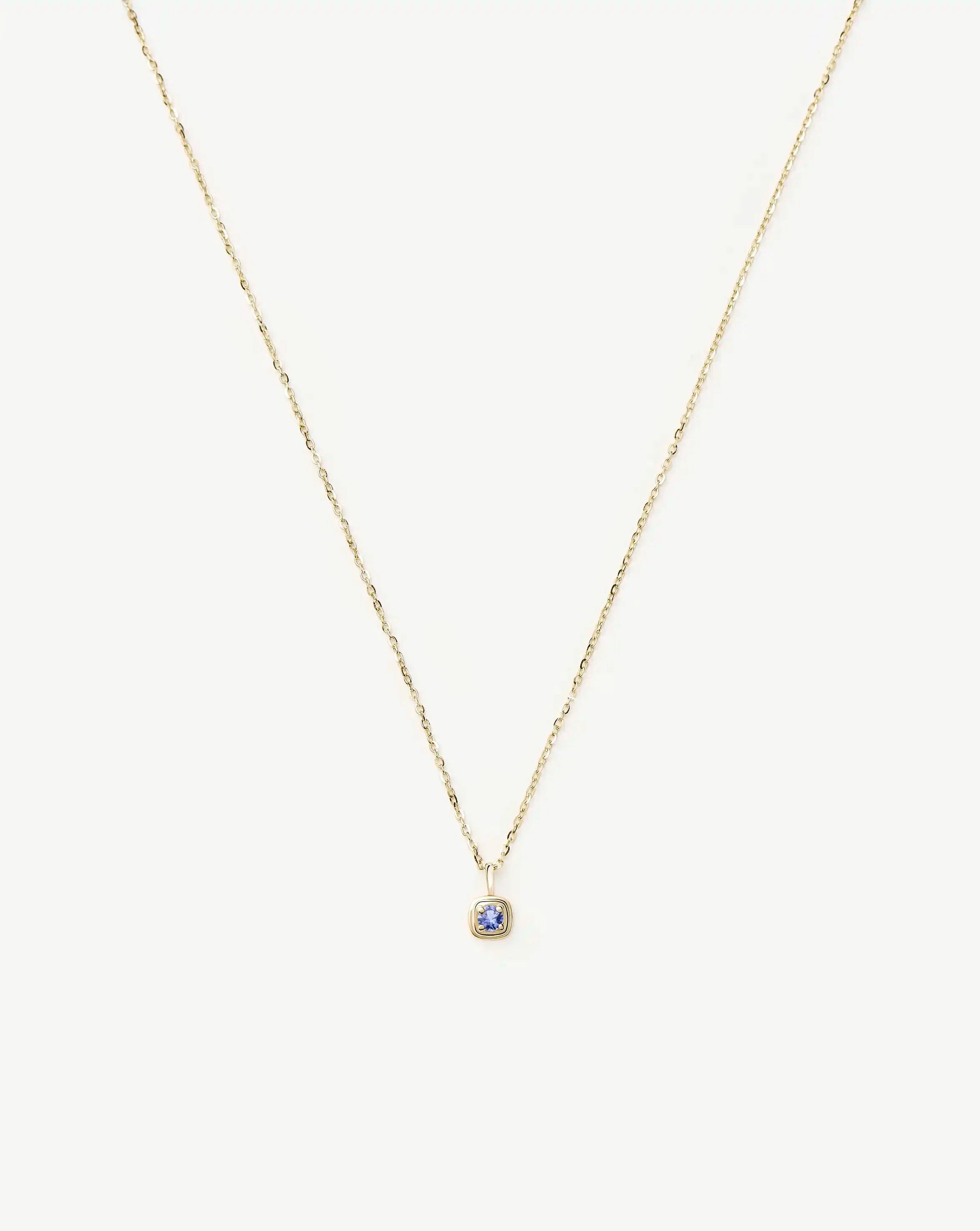 Fine December Birthstone Pendant Necklace | 14ct Solid Gold/Tanzanite