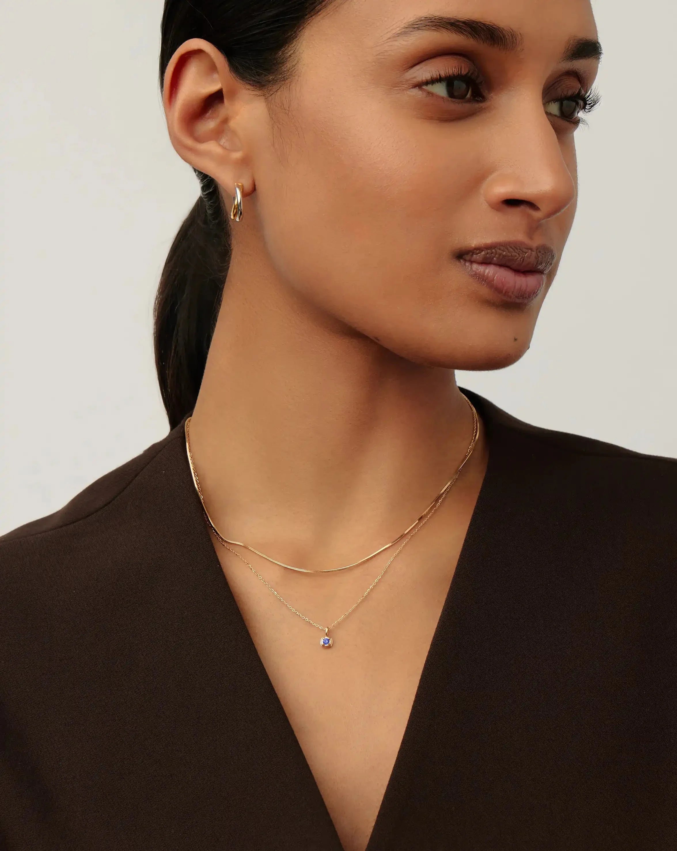 Fine December Birthstone Pendant Necklace | 14ct Solid Gold/Tanzanite