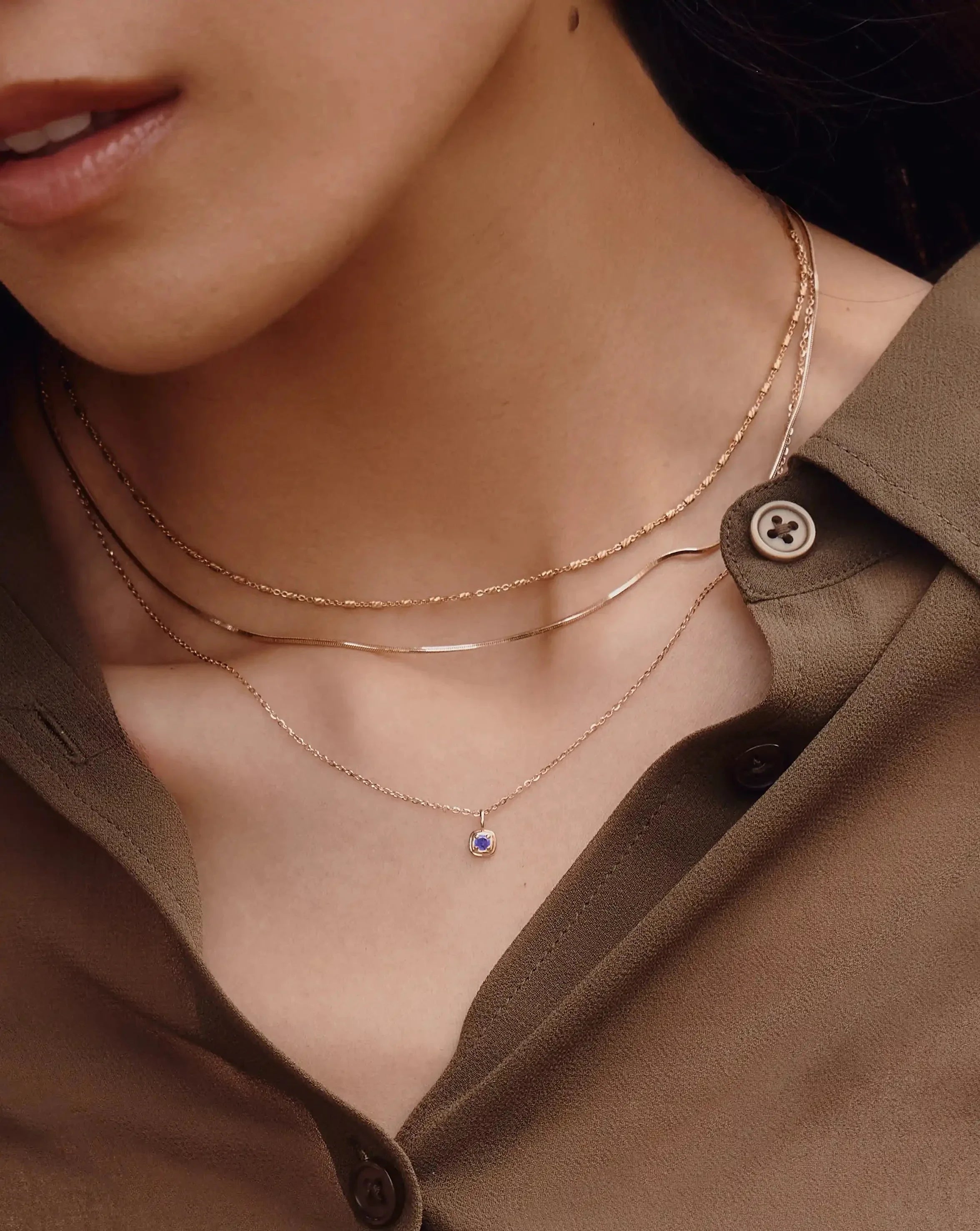 Fine February Birthstone Pendant Necklace | 14ct Solid Gold/Amethyst