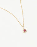 Fine July Birthstone Pendant Necklace | 14ct Solid Gold/Ruby