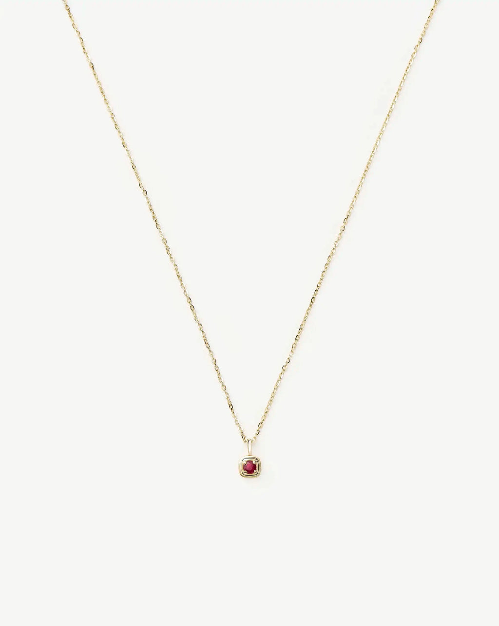 Fine July Birthstone Pendant Necklace | 14ct Solid Gold/Ruby