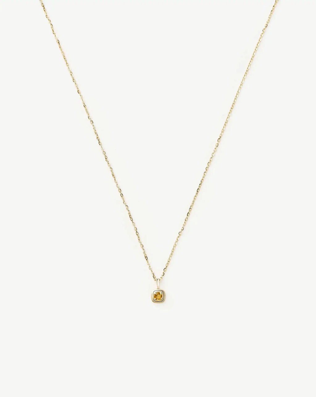 Fine November Birthstone Pendant Necklace | 14ct Solid Gold/Citrine