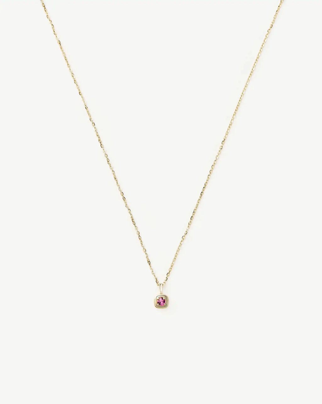 Fine October Birthstone Pendant Necklace | 14ct Solid Gold/Pink Tourmaline