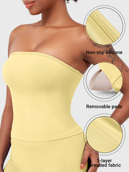 Top a fascia Zannie senza cuciture
