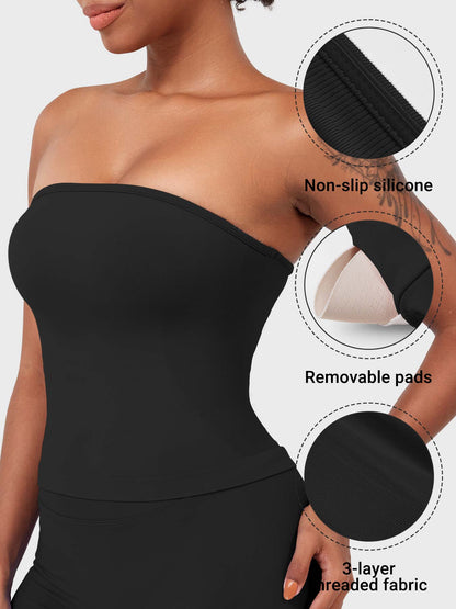Top a fascia Zannie senza cuciture