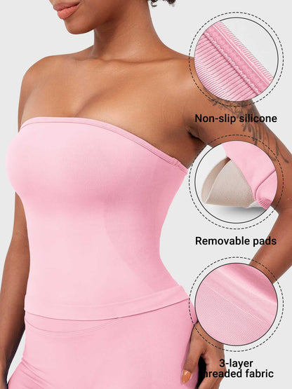 Top a fascia Zannie senza cuciture