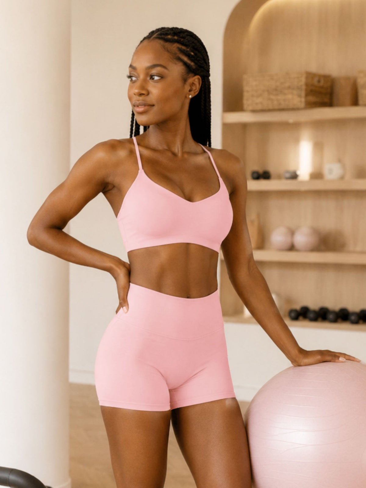 Reggiseno sportivo Wawiay con schiena intrecciata