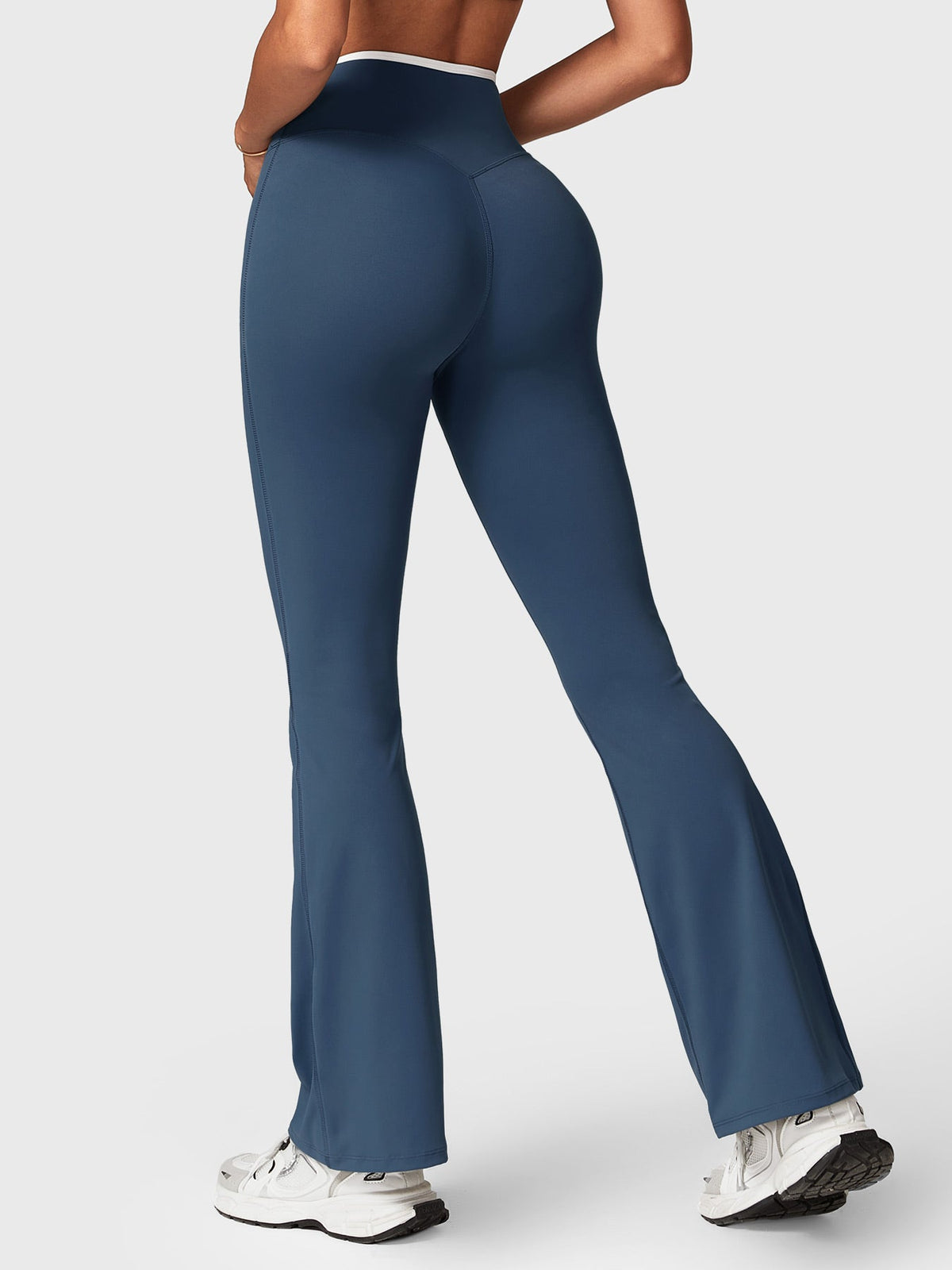 Leggings Alberta flare con bordo a contrasto