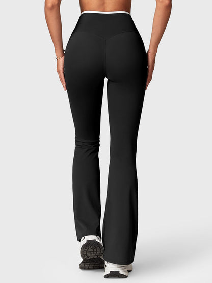 Leggings Alberta flare con bordo a contrasto