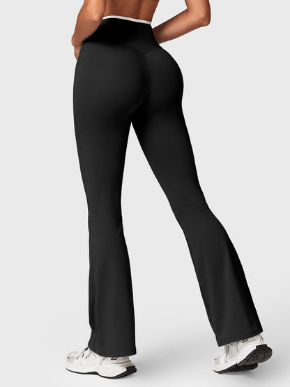Leggings Alberta flare con bordo a contrasto