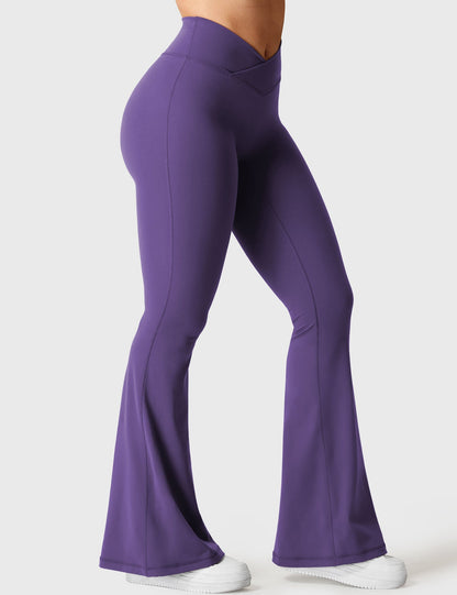 Leggings Kalie flare con vita a V