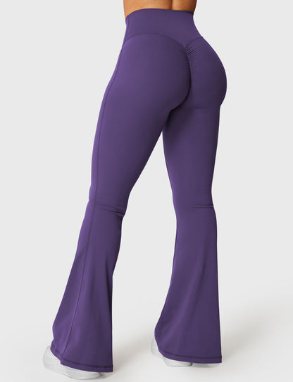 Leggings Kalie flare con vita a V