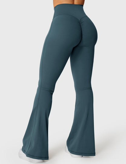Leggings Kalie flare con vita a V