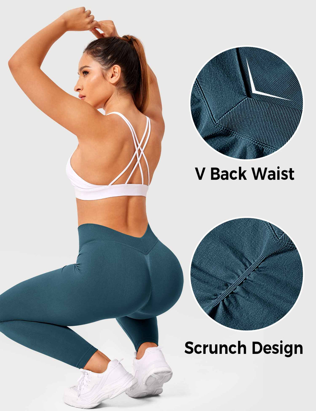 Leggings Alexi con schiena a V
