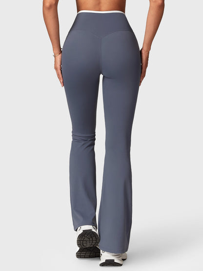 Leggings Alberta flare con bordo a contrasto