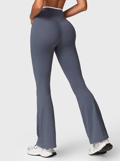 Leggings Alberta flare con bordo a contrasto