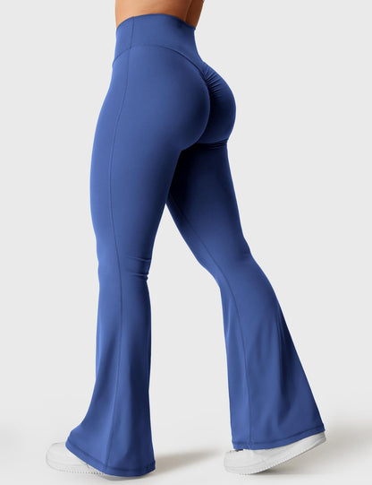 Leggings Kalie flare con vita a V