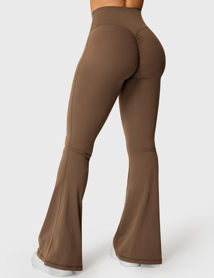 Leggings Kalie flare con vita a V