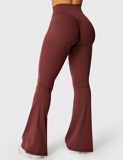 Leggings Kalie flare con vita a V