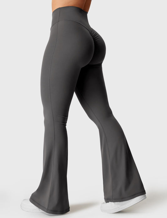 Leggings Kalie flare con vita a V